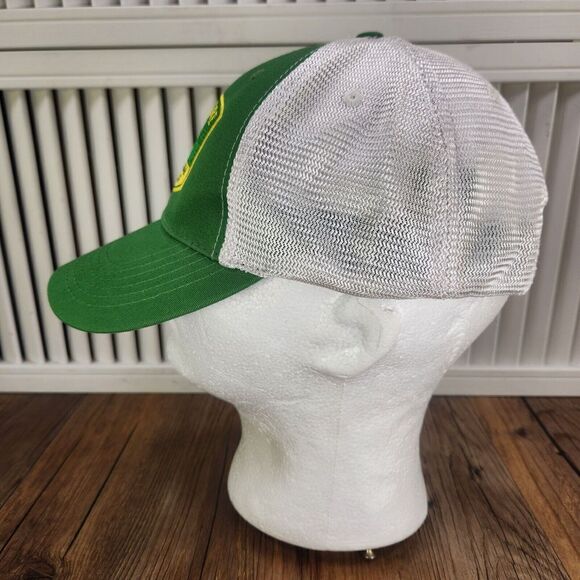 John Deere Hat Cap Strap Back Green Embroidered Farmer Farm Mens Tractor Field - Picture 6 of 10